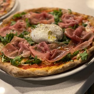 Burrata e prosciutto
